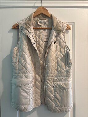 Peter Millar Women's Diamond Quilted Vest - Size M - Sand - NWT